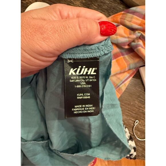 Kuhl Katrin Teal Embroidered Tank Top sz S EUC - Picture 11 of 12